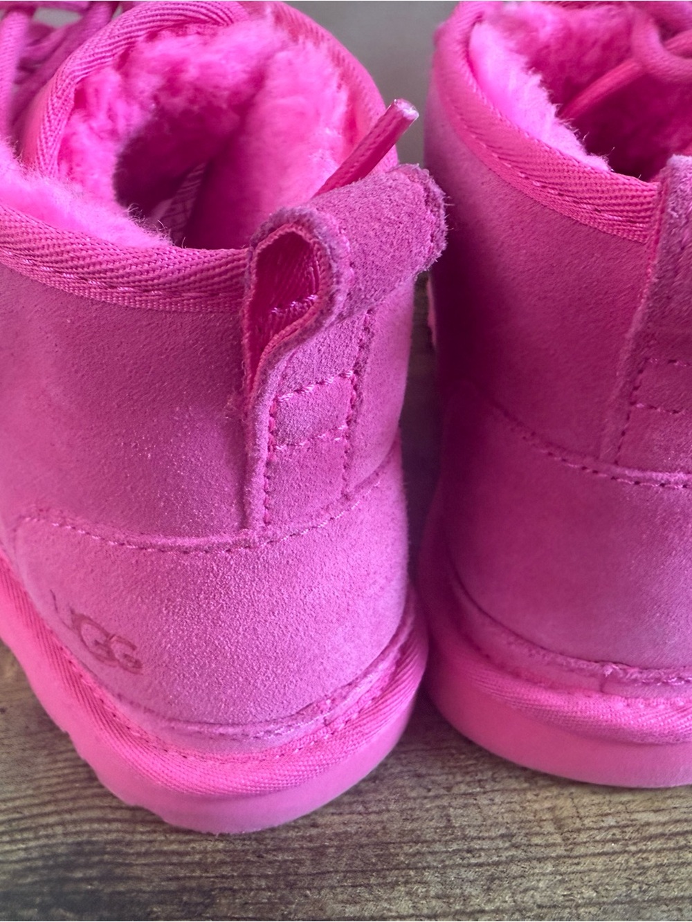 UGG Kids Pink Suede Ankle Boots